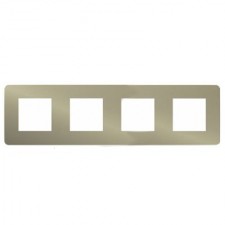 Marco bronce 4 elementos Schneider NU280850 New Unica Studio Metal