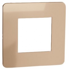 Marco 1 elemento cobre Schneider NU280257 New Unica Studio Metal