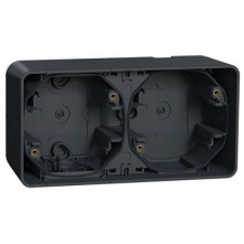 Caja de superficie estanca horizontal 2 elementos MUR37914 Mureva Styl Schneider gris