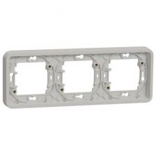 Marco de empotrar 3 elementos estanco Schneider MUR39109 Mureva Styl blanco