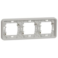 Marco de empotrar 3 elementos estanco Schneider MUR39109 Mureva Styl blanco