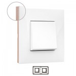 Marco 2 elementos Legrand Valena Next 741022 blanco oro rosa