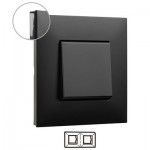 Marco 2 elemento Legrand 741052 Valena Next Dark fumé