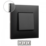 Marco 3 elemento Legrand 741053 Valena Next Dark fumé