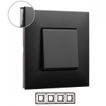 Marco 4 elemento Legrand 741054 Valena Next Dark fumé