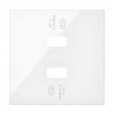 Tapa cargador USB doble carga rápida 10001196-130 Simon 100 blanco