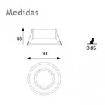 Aro empotrable basculante de aluminio blanco GU10 LED Aro empotrable basculante de aluminio blanco GU10 LED