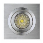 Aro empotrable basculante de aluminio blanco GU10 LED