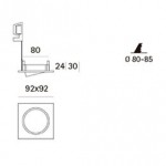 Aro empotrable basculante de aluminio blanco GU10 LED