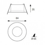Aro empotrable LED blanco GU10 protección IP65