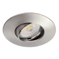 Aro empotrable basculante niquel satinado GU10 con bombilla LED