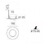 Aro empotrable basculante niquel satinado GU10 con bombilla LED