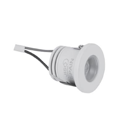 Ojo de buey LED blanco 1w Epistar COB 3000K luz cálida 33mm diámetro