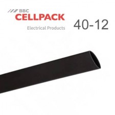 Funda termoretráctil negra de pared mediana SRH2 40-12 mm 1m