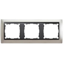 Marco Simon 82834-33 aluminio mate 3 ventanas grafito