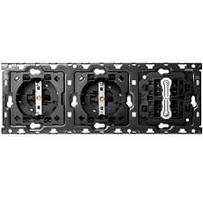 Kit back Simon 100 2 enchufes 2 conmutadores 10010310-039 3 elementos