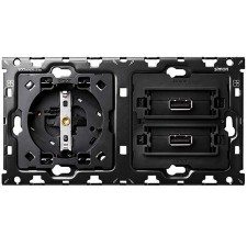 Kit back Simon 100 1 enchufe schuko 2 cargadores USB smartcharge 10010210-039