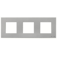 Marco básico de 3 elementos color plata Zenit n2273.1 pl Niessen
