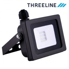 Proyector de LED negro Threeline 10W luz fría 6500K 1000lm