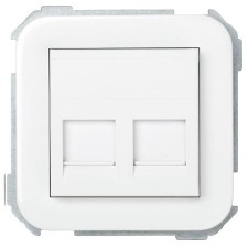 Adaptador 2 conexiones informaticas simon 31089-60 blanco