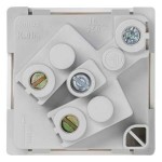 Base Schuko Simon K01/9 500 Cima blanco trasera