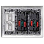 Kit puesto de trabajo 4 bases 2 RJ45 Simon 51000302-030 500 Cima