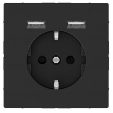 Enchufe schuko cargador USB schneider MTN2366-6034 Antracita