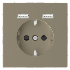 Enchufe schuko cargador USB schneider MTN2366-6033 Sahara