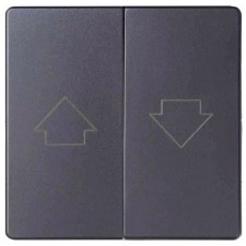 Tecla doble Simon 8200028-096 concept para persianas Titanio