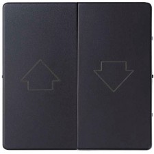 Tecla doble Simon 8200028-098 concept para persianas negro mate
