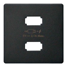 Tapa cargador USB Simon 8211096-098 concept Negro mate