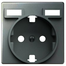 Tapa enchufe Schuko cargador doble USB Simon 8200049-096 concept titanio