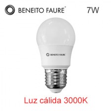 Bombilla esférica 7W Beneito Faure 4246 LED mate E27 luz cálida 750lm