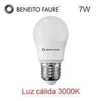 Bombilla esférica 7W Beneito Faure 4246 LED mate E27 luz cálida 750lm