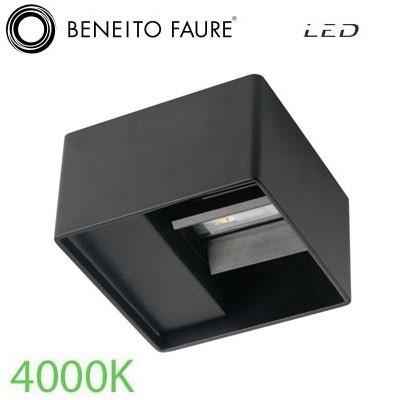 Aplique Beneito & Faure 3986 led LEK NEGRO 6.8w 4000K