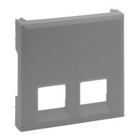 Tapa toma informática doble RJ45 Legrand 864343 Niloe Step aluminio