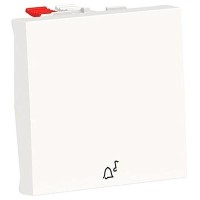 Pulsador Schneider NU320618C timbre New Unica blanco Polar