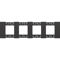 Marco 4 ventanas Bticino Living Now KA4802M4KG dark
