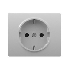 Tapa enchufe schuko BJC Iris 18724-MA aluminio mercurio