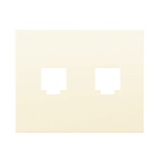 Tapa 2 conectores RJ45 RJ11 beige 19882-A serie Bjc Iris