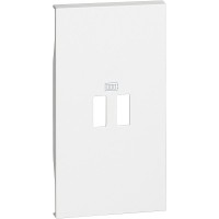 Tapa cargador USB doble Bticino Living Now KW12C blanco