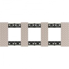 Marco 3 ventanas 6 módulos Bticino Living Now KA4802M3MM Optic