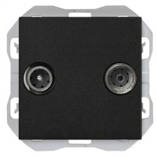 Toma de antena final R/TV+SAT Simon 270 20000488-098 negro mate