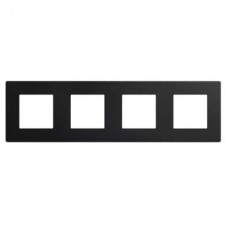 Marco Icon 4 elementos Simon 270 27000640-098 negro mate