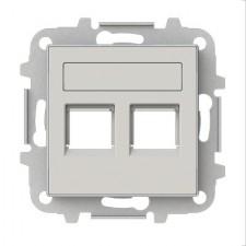 Tapa toma informática doble Niessen Sky 8518.2 DN duna