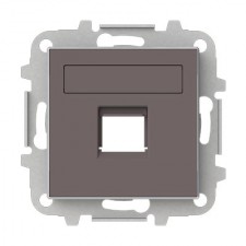 Tapa toma informática con persiana Niessen Sky 8518.1 TP Taupé