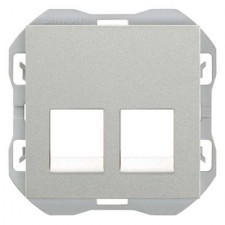 Tapa conector RJ45 doble Simon 20000088-093 aluminio