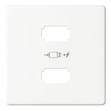 Tapa para doble cargador USB simon 8221096-030 blanco