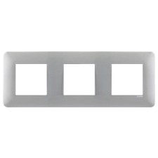 Marco 3 módulos aluminio Efapel Latina 42930 T AL