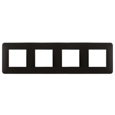 Marco 4 elementos negro mate Efapel Latina 42940 T PM